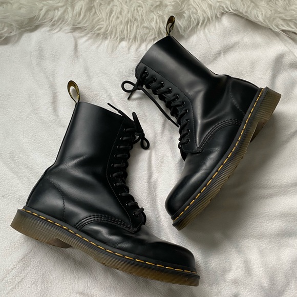 Dr Marten 1490 Smooth Leather Mid Calf Boots Combat Punk - Picture 5 of 11
